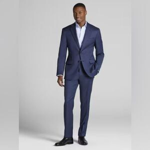 Kenneth Cole Awareness Navy Blazer Slim Fit Suit Size 34